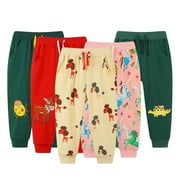 Esaierr Toddler Boys Autumn Winter Casual Sweatpants Cartoon Embroidery Jogger Bottom Trousers Casual Jogging Trousers Pants for 2-7 Years Old